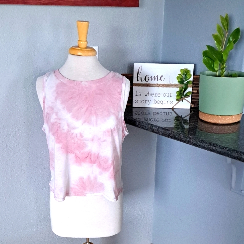 Tie-Dye Crop Tank Top | XL
